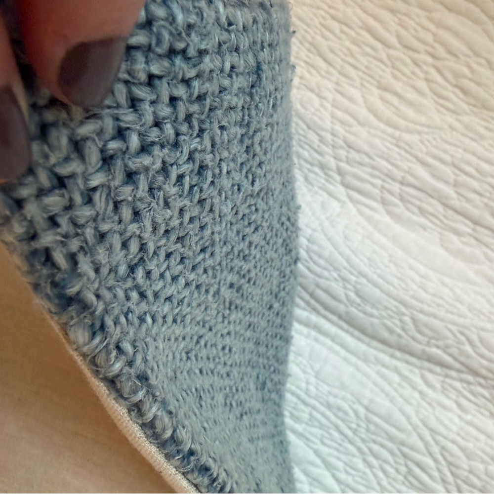 Pottery Barn textured linen and cotton lumbar pillow chambray color - Picture 7 of 9